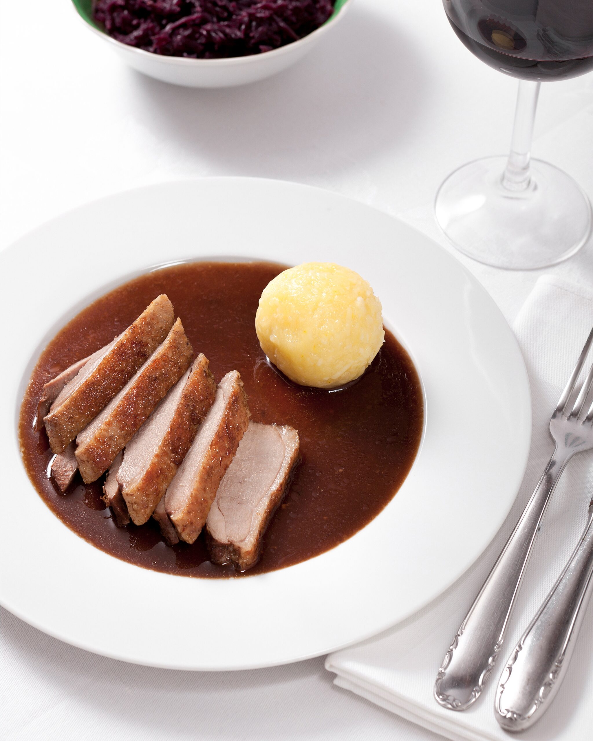 Produktabbildung für Entenbrust mit Soße