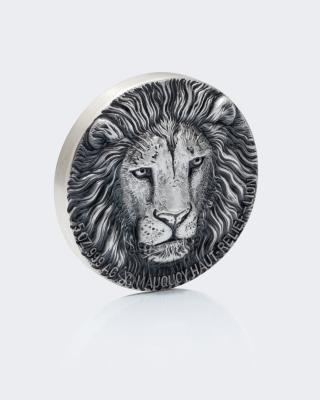 Mauquoy Silbermünze mit Löwenmotiv