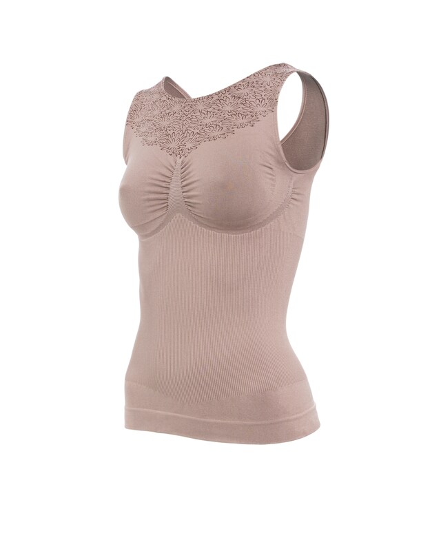 Top mit hochgeschlossen mit Design