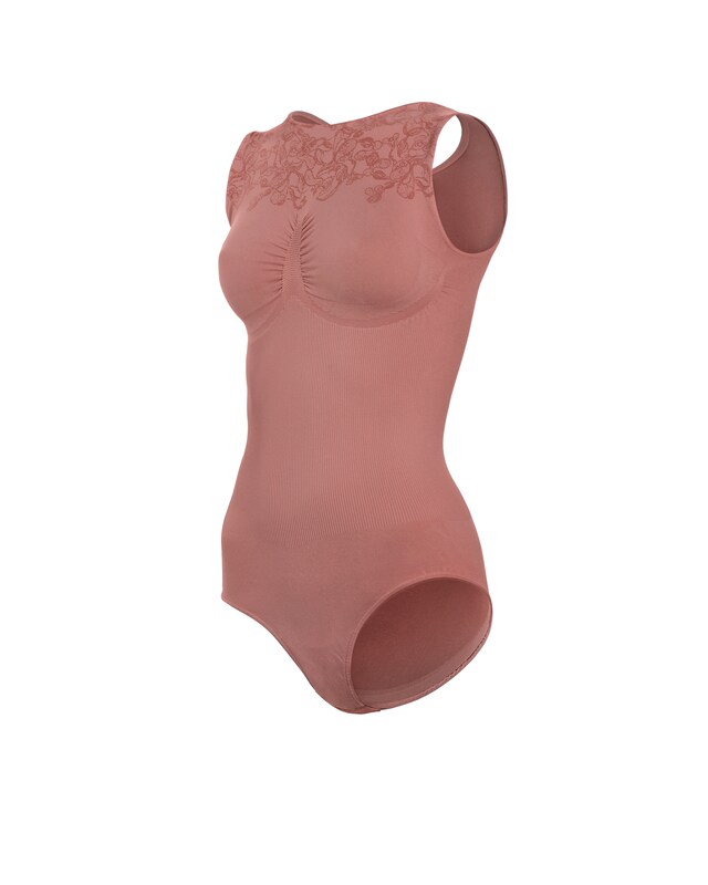 Body hochgeschlossen mit Blumendekor