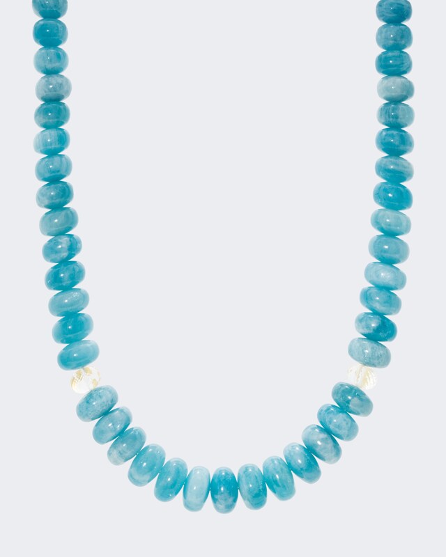 Collier aus Milky Aquamarin