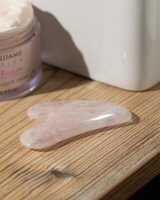 Massage-Herz aus Rosenquarz