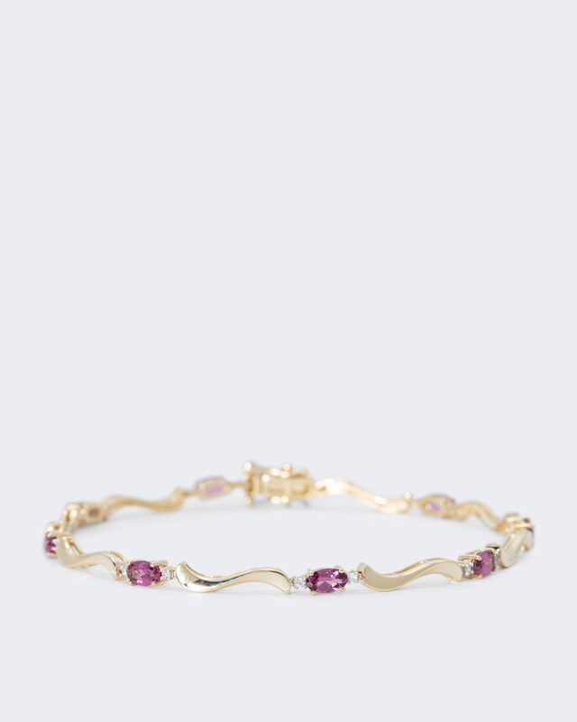 Armband mit Malawi Granat und Brillant