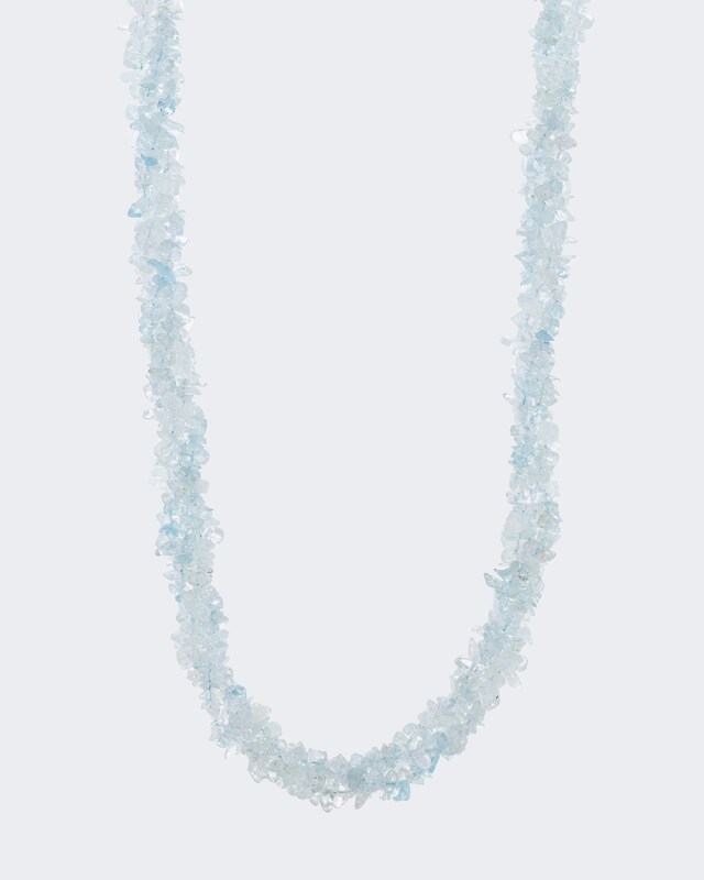 Collier mit Aquamarin 3-reihig