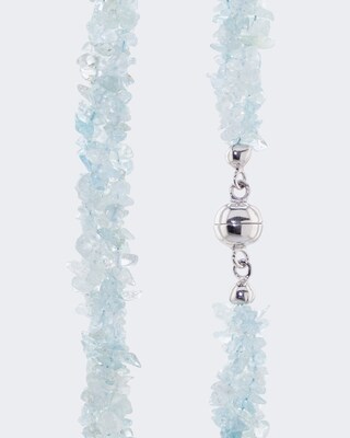Collier mit Aquamarin 3-reihig