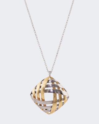 Anhänger mit Kette, bicolor