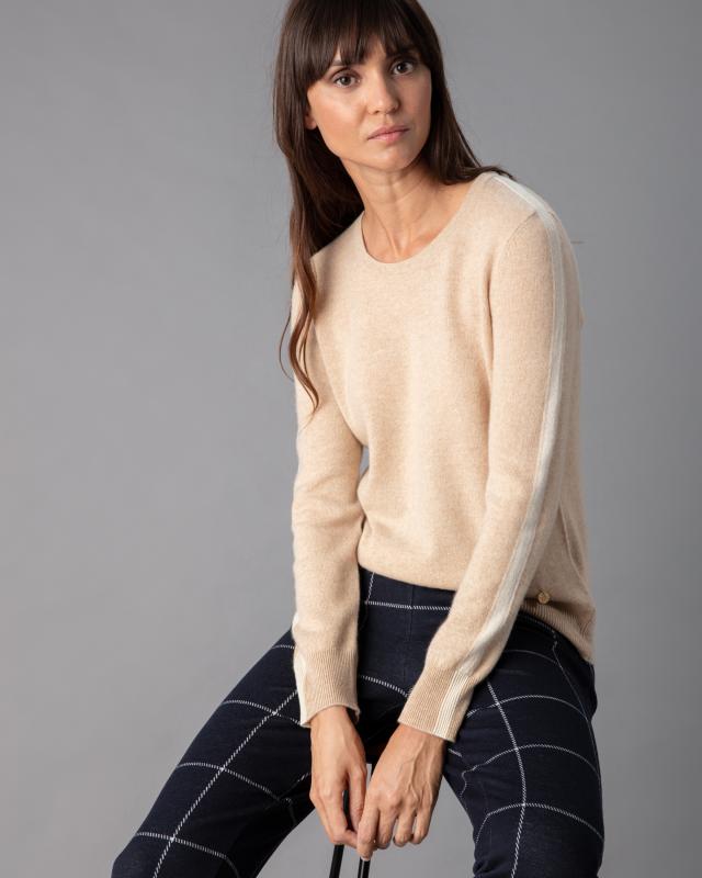 My Cashmere Moments Pullover Mit Streifen Am Armel