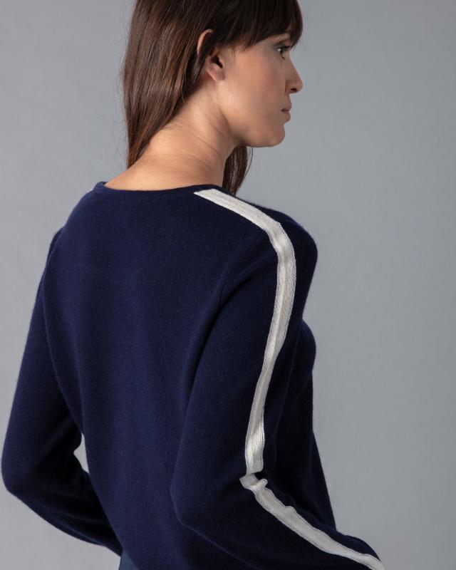 My Cashmere Moments Pullover Mit Streifen Am Armel