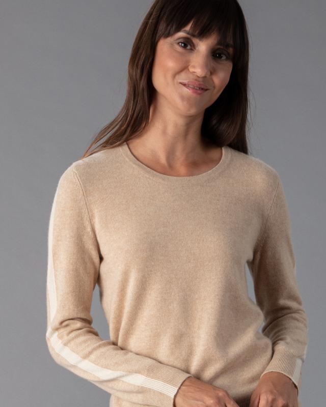 My Cashmere Moments Pullover Mit Streifen Am Armel