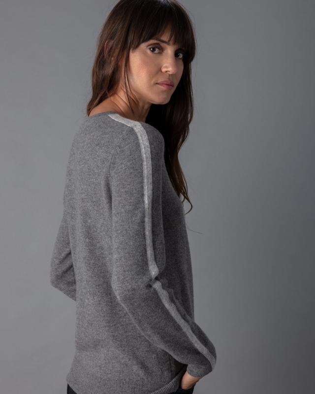 My Cashmere Moments Pullover Mit Streifen Am Armel