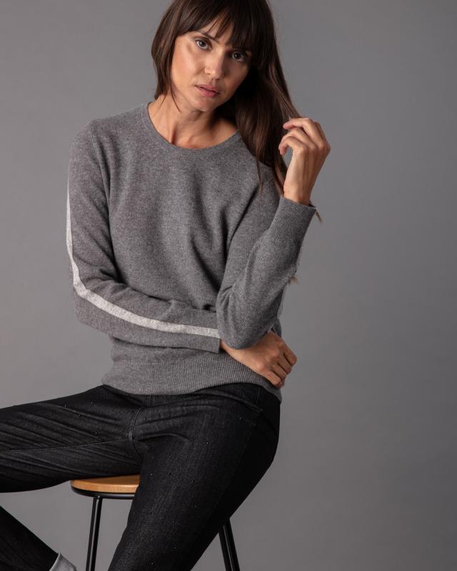 My Cashmere Moments Pullover Mit Streifen Am Armel