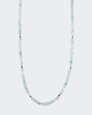 Collier mit Aquamarin und Hämatit