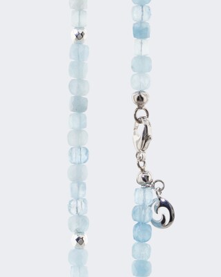 Collier mit Aquamarin und Hämatit