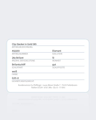 Clip-Ohrstecker 0,50 ct