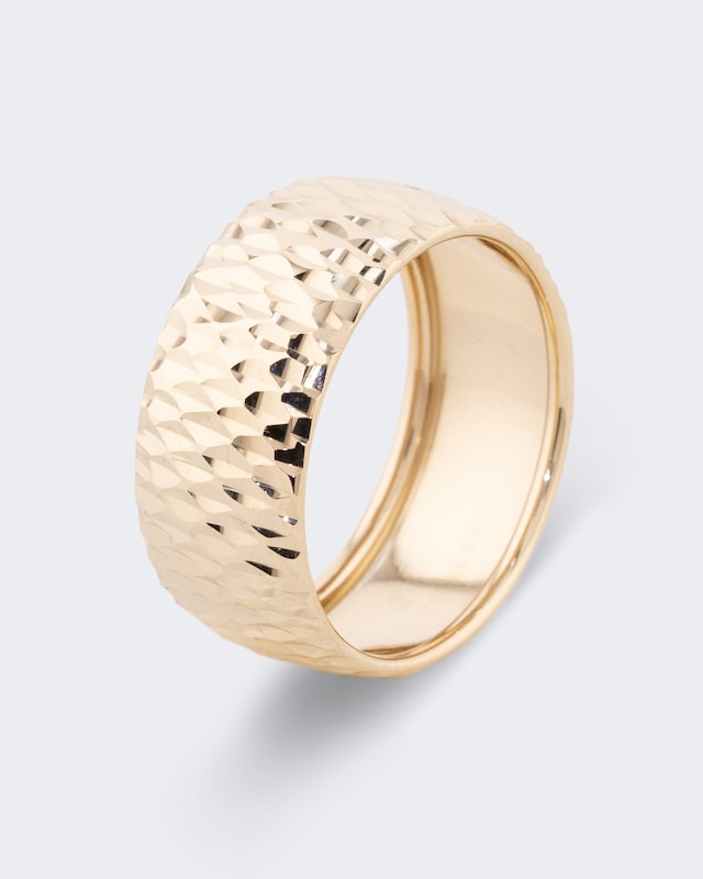 Bandring mit Diamantschnitten