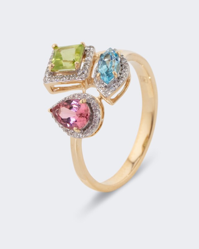 Ring mit Edelsteinmix
