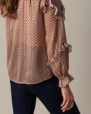 Bluse mit Krawattenmuster