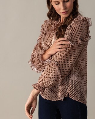 Bluse mit Krawattenmuster