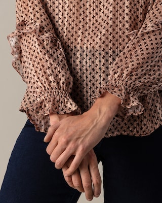 Bluse mit Krawattenmuster