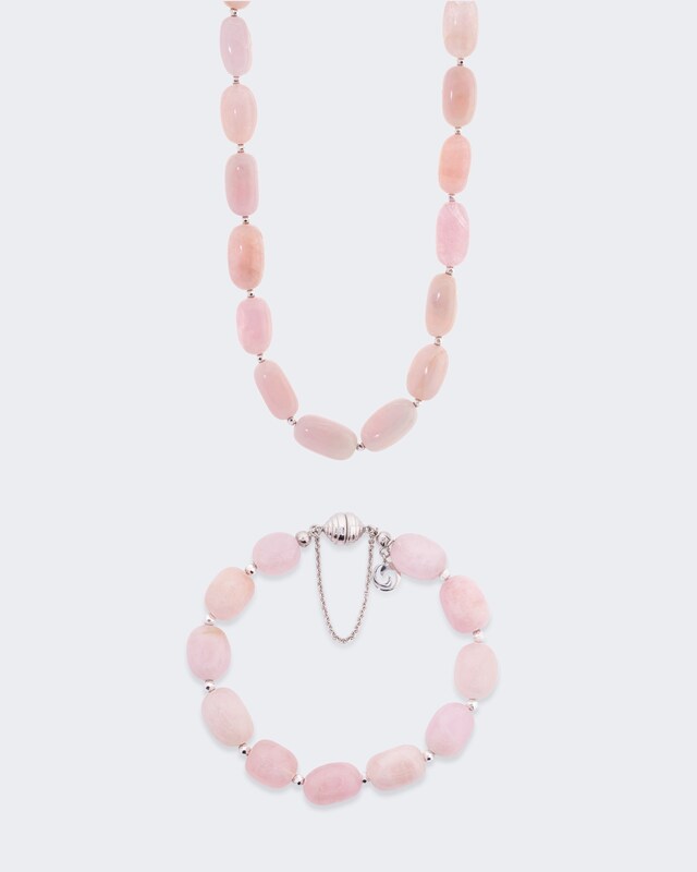 Collier + Armband aus Morganit