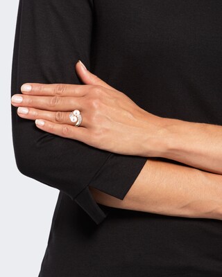 Ring mit Muschelkernperlen 9 mm
