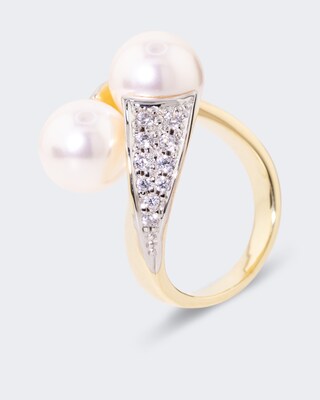 Ring mit Muschelkernperlen 9 mm