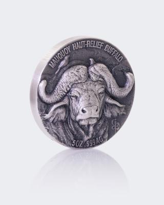 5Oz Relief Silbermünze Büffel 2020