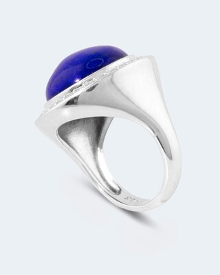 Ring mit Lapis und Zirkon