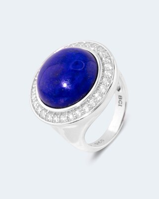 Ring mit Lapis und Zirkon