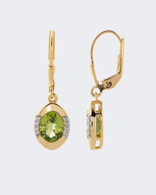Ohrhänger mit Peridot und Zirkon