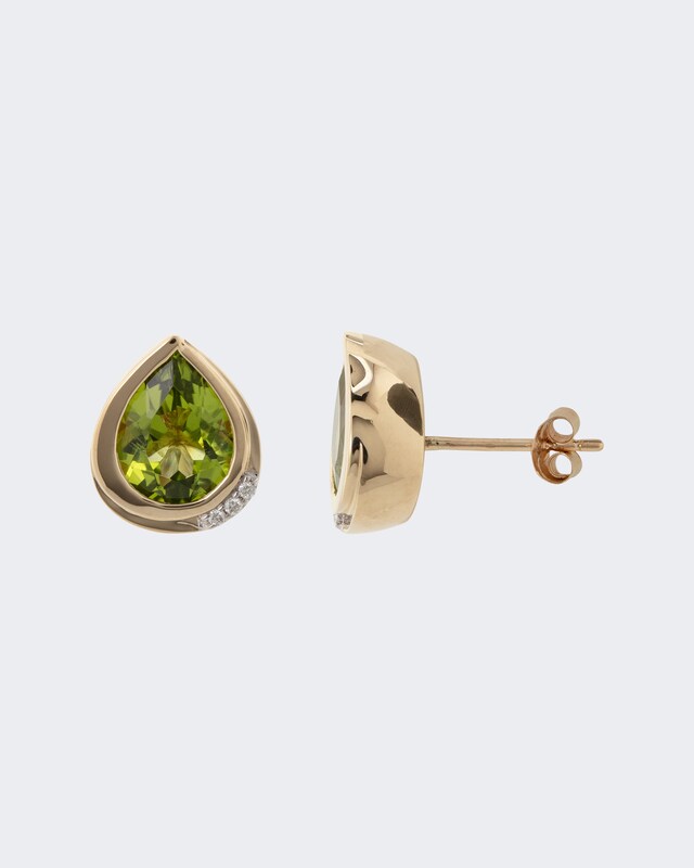 Ohrstecker mit Peridot und Brillant