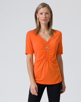 Shirt mit Brosche