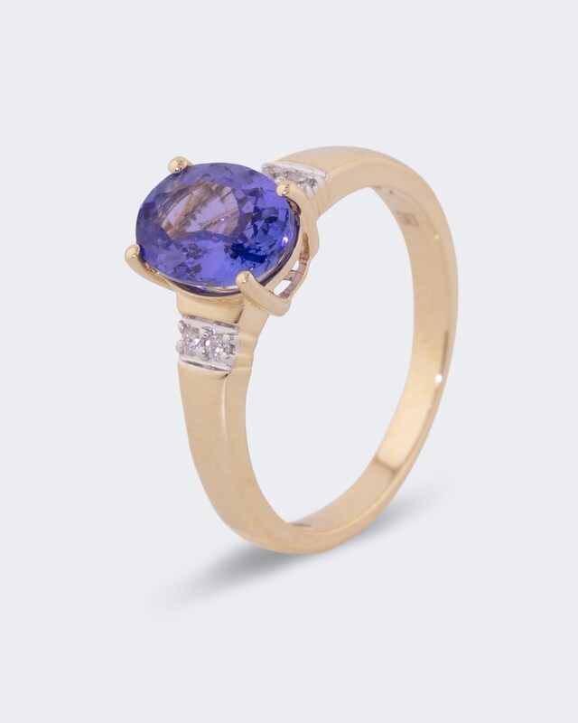 Ring mit Tansanit AAAA & Brillanten