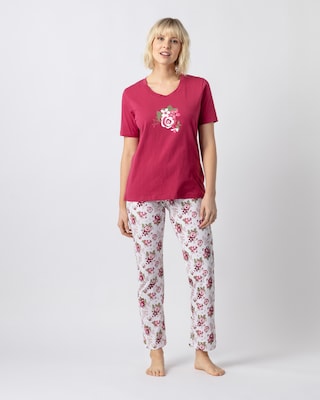 Pyjama, Hose & Nachthemd, 4tlg.