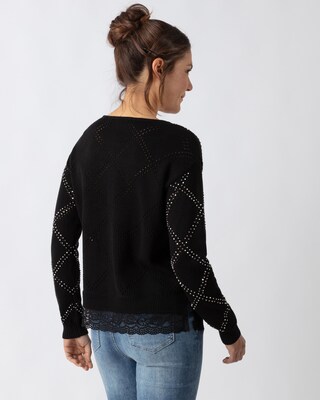 Pullover mit Nietendekoration