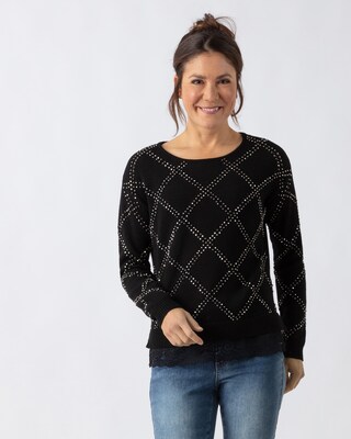Pullover mit Nietendekoration