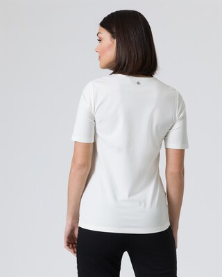 Shirt mit Strass-Fransen
