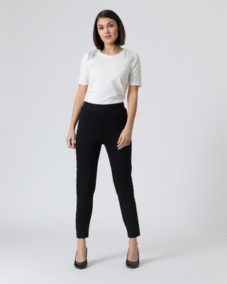 Shirt mit Strass-Fransen