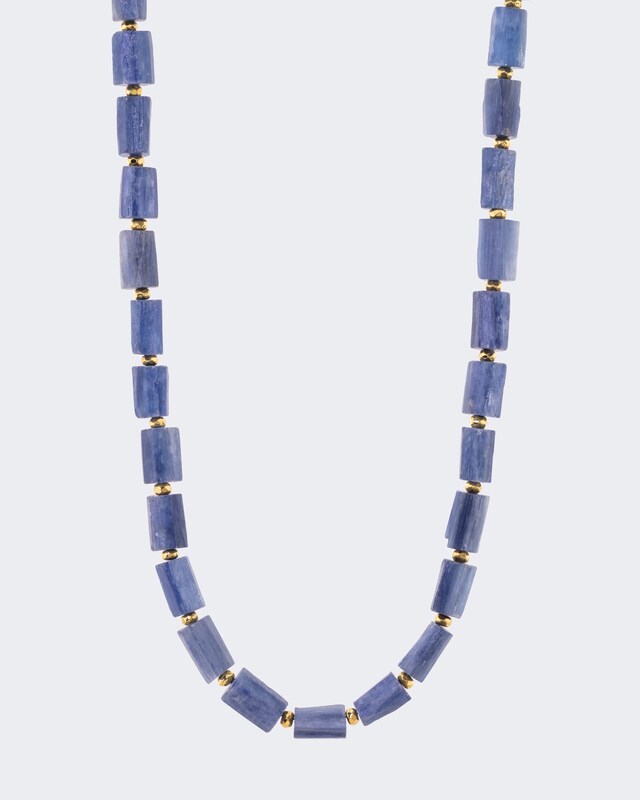 Collier mit Kyanit und Pyrit