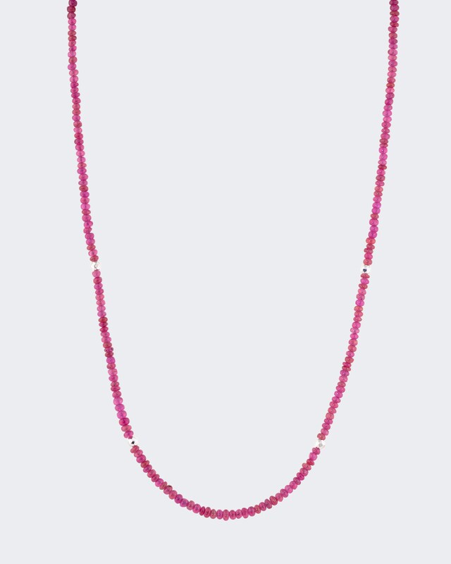 Collier mit Rubin und Hämatit