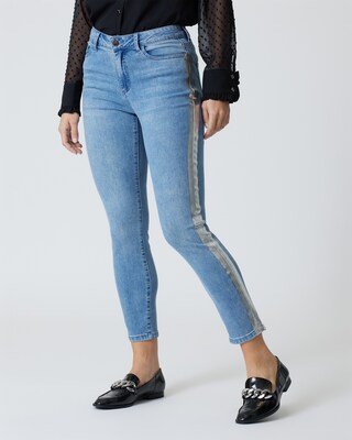 Jeans mit Galonstreifen