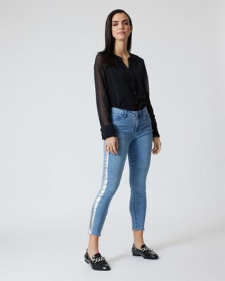 Jeans mit Galonstreifen
