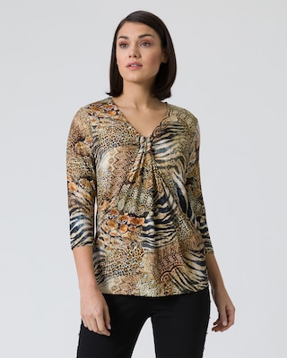 Shirt mit Animal-Druckmix