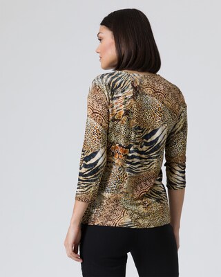 Shirt mit Animal-Druckmix