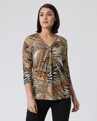 Shirt mit Animal-Druckmix