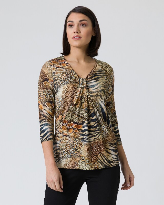 Shirt mit Animal-Druckmix