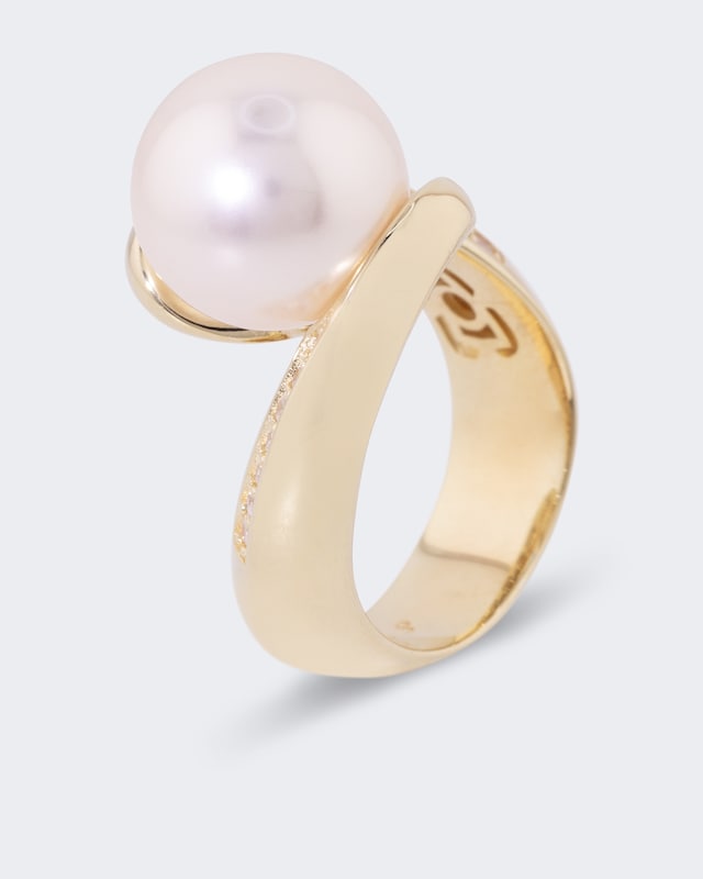 Ring mit Muschelkernperlen 12 mm