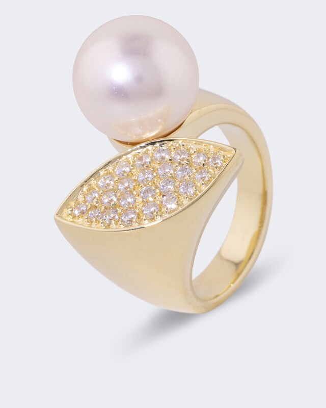 Ring mit Muschelkernperle 12 mm