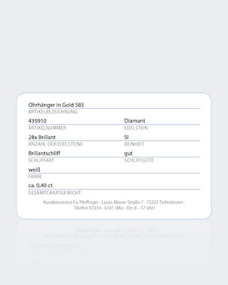 Brillantohrstecker 0,40 ct