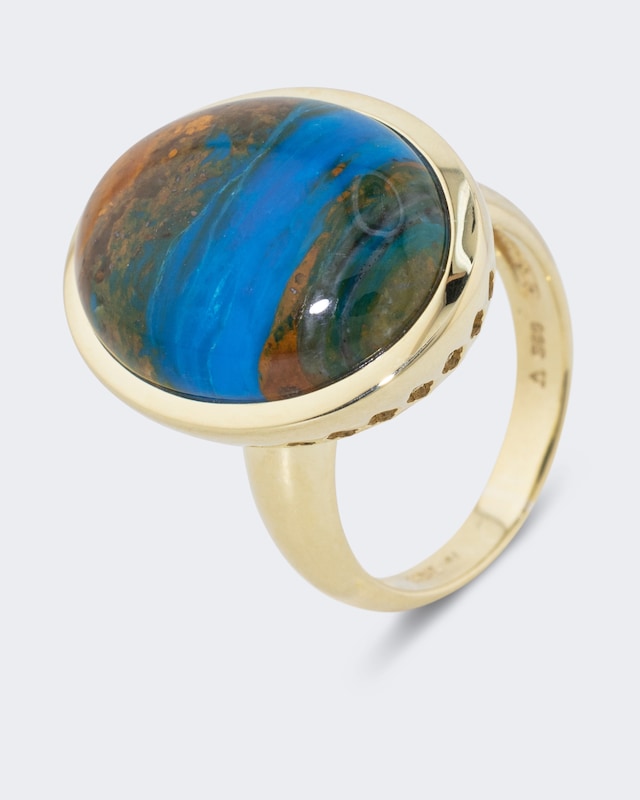 Ring mit Landschaftsopal